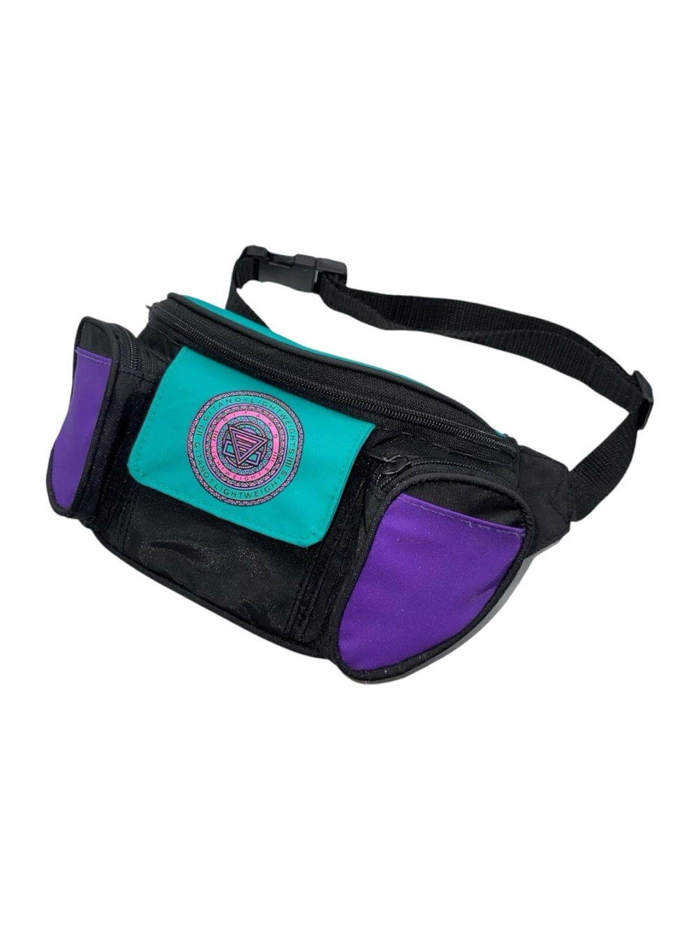 Vintage Gitano Fanny Pack‎ Nylon Waist Bag Pink Purple Logo